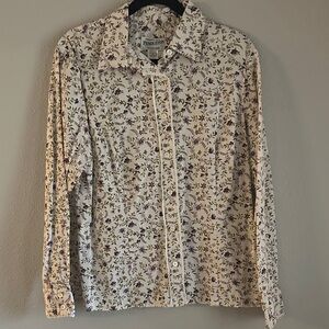 Vintage Pendleton Cream Floral Button Down Shirt